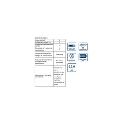 Batería Iones de Litio de 18v 12.0ah 1600a016gu Bosch