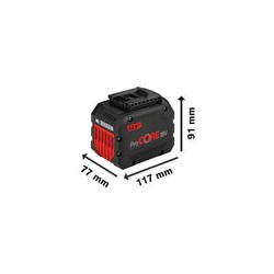 Batería Iones de Litio de 18v 12.0ah 1600a016gu Bosch
