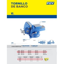 Tornillo de Banco 5 In Base Giratoria Prensa Ind. 425f Foy