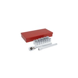 Juego de 17 Dados Y Matraca C/extension 3/8 52218 Urrea-h