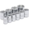 Juego 10 Dados Cuadro de 3/8 Pulgadas C6 Puntas 52122 Urrea-h
