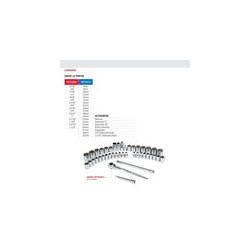 Juego de Dados Y Accesorios Combinados 42 Pzas 5400cb Urrea-h