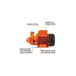 Bomba Periférica Expert Boap-1 1hp Naranja 10070 Truper