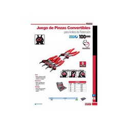 Juego de 6 Pinzas para Anillos de Retención Conv 360a Urrea-h