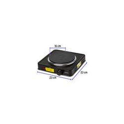 Parrilla Eléctrica Quemador Tipo Disco, Negra, Volteck 47554