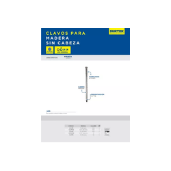 Clavo para Madera Sin Cabeza 1in Bolsa 1kg Clm1 Surtek