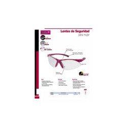 Lentes Seguridad Mujer Rosa Mica Transparente Usl008 Urrea-h