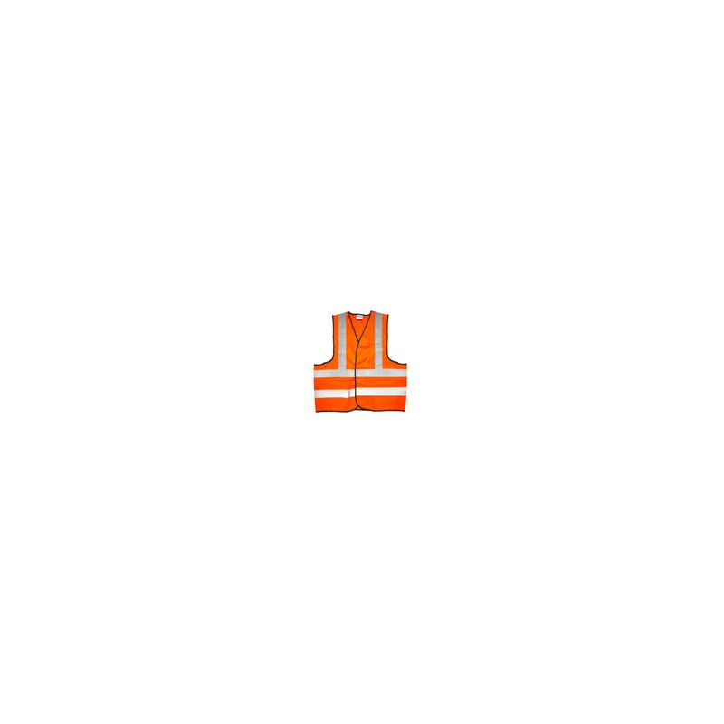Chaleco Seguridad Naranja C/cintas Reflejantes 137377 Surtek