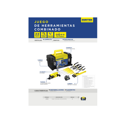 Juego Combinado de Herramientas C/caja Plástica, 22pzs Jh22 Surtek