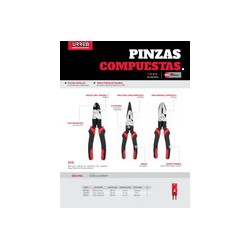 Pinza Electricista Corte Diagonal Compuesta 7 209gca Urrea-h