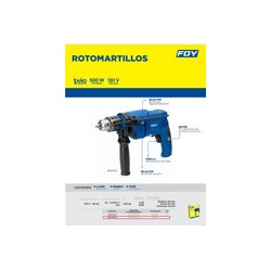 Taladro Rotomartillo Perforador 3/8 Rm338a Foy