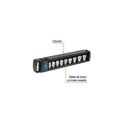 Juego Dados 3/8' Mm Cortos 9 Pz Truper 13952