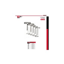 Juego de 10 Llaves T En Pulgadas 6 4965 Urrea-h