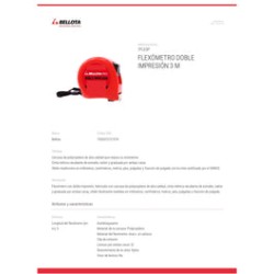 Flexometro 3mx16mm Doble Impresión Pro 7fle3p Bellota