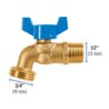 Llave de Esfera con Rosca para Manguera 1/2 49053 Foset