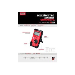 Multímetro Compacto 600 Vcd/600 Vca Ud12 Urrea-h