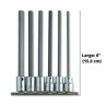 Juego de 6 Dados Largos Punta Hexagonal 3/8 4990sml Urrea-h