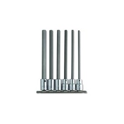 Juego de 6 Dados Largos Punta Hexagonal 3/8 4990sml Urrea-h