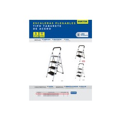 Escalera Tubular Plegable Acero 2 Escalones Ett2 Surtek