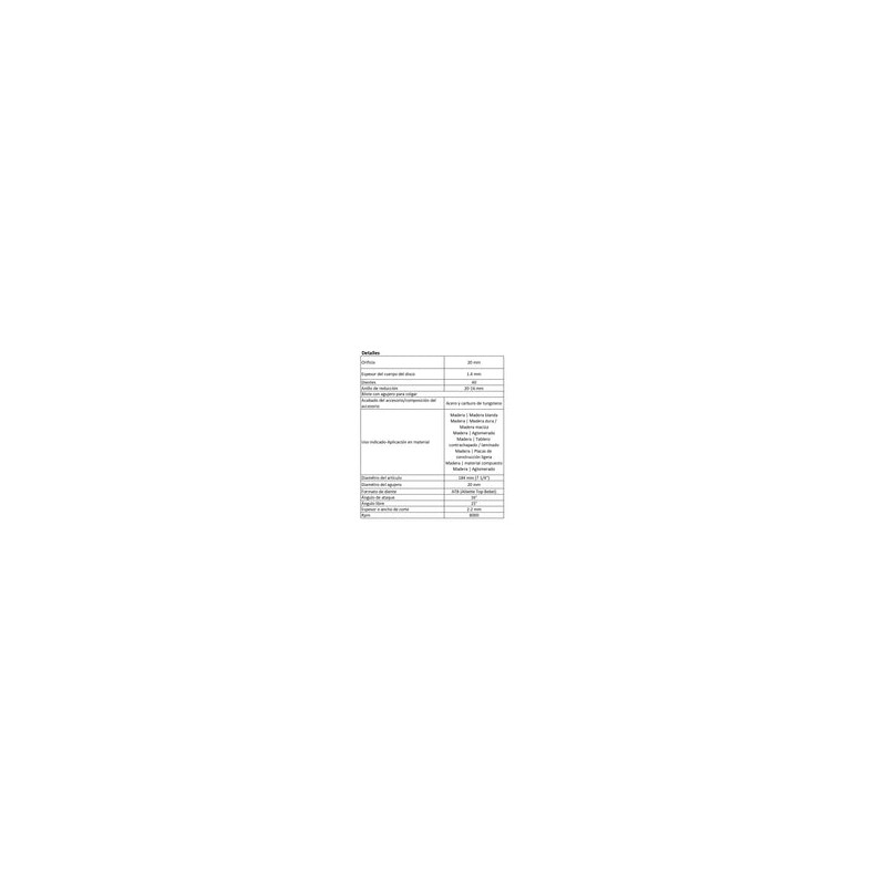 Disco Sierra Circular 7-1/4´´x24 Dientes Corte Madera Bosch