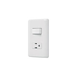 Placa con 1 Contacto Y 1 Interruptor Basic 25077 Volteck