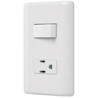 Placa con 1 Contacto Y 1 Interruptor Basic 25077 Volteck