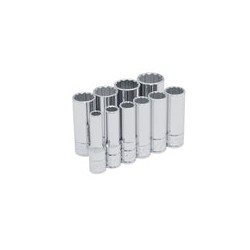Juego 10 Dados Largos Cuadro de 3/8'' 12 Puntas 52107 Urrea-h