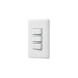 Placa con 3 Interruptores Sencillos Basic Volteck 25083