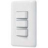 Placa con 3 Interruptores Sencillos Basic Volteck 25083