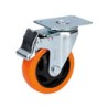 Rueda Rodaja de Pvc Giratoria 4'' con Freno Rv10b Surtek