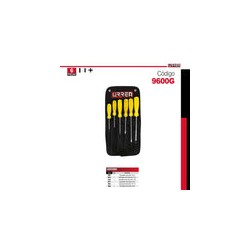 Juego de 6 Destornilladores Ámbar Combinado 9600g Urrea