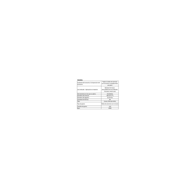 Disco Laminado de Lija de 7 X 7/8 Grano 120 2608619295 1 Pieza Bosch