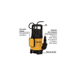 Bomba Sumergible Agua Sucia 1-1/2 Hp Pretul