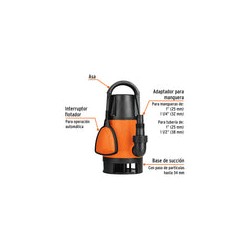 Bomba Sumergible Agua Sucia 1-1/2 Hp Truper 12604