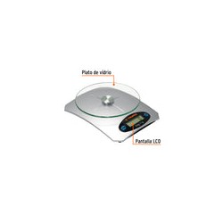 Báscula Digital Vidrio Cocina Capacidad 5kg Truper 15160
