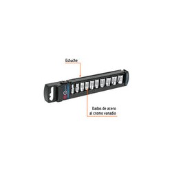 Juego Dados 1/4' Mm Cortos 10 Pz Truper 14166