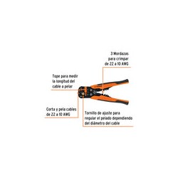 Pinza Pelacables Automática Truper 17360