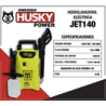 Hidrolavadora 1520psi Car Kit con Rociador de Jabon Husky