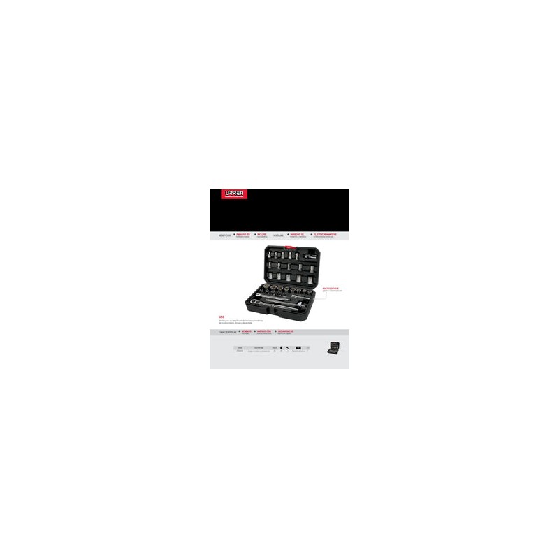 Juego de Dados Y Accesorios Combinados 33 Pzas 5200cb Urrea-h