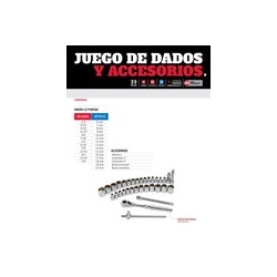Juego de Dados Y Accesorios Combinados 33 Pzas 5200cb Urrea-h