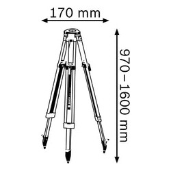 Tripoide de Construccion para Laser Bt160 0601091200 Bosch
