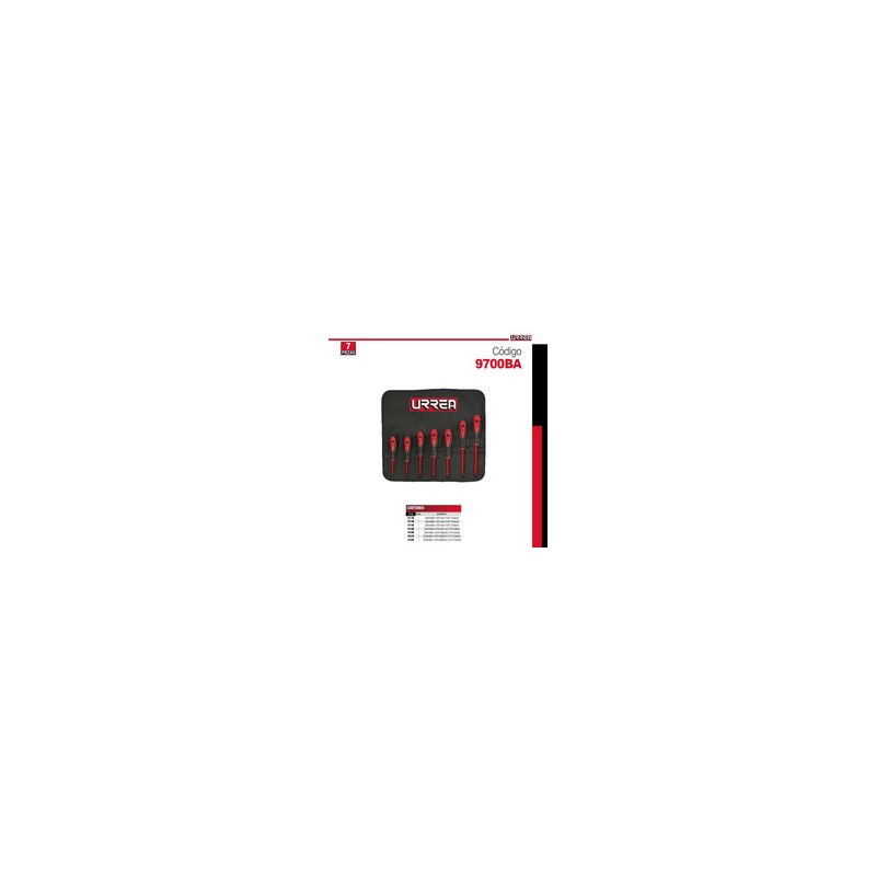 Juego de 7 Destornilladores Bimaterial 1000v 9700ba Urrea-h