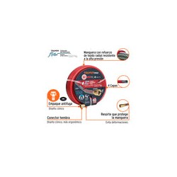 Manguera 5/8 Super Reforzada 4 Capas 25 M 16039 Truper