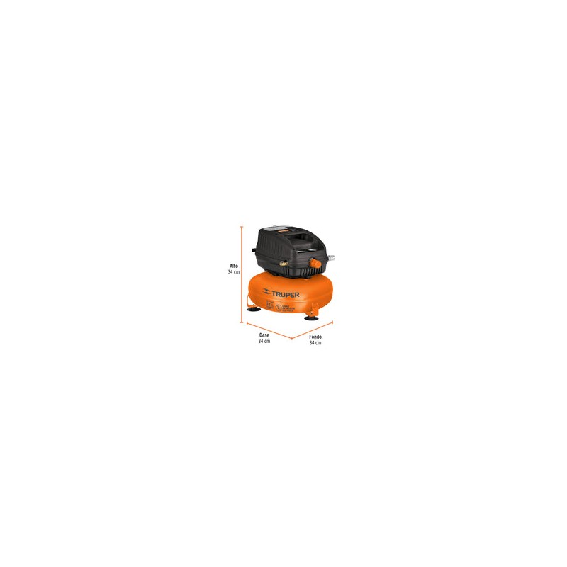 Compresor Libre de Aceite 12 L 13824 Truper