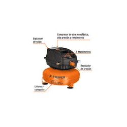 Compresor Libre de Aceite 12 L 13824 Truper