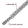 Cable Acero Recubierto 1/8 7x19 Hilos 75 Mt 44225 Fiero