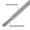 Cable Acero Recubierto 1/8 7x19 Hilos 75 Mt 44225 Fiero