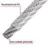 Cable Acero Recubierto Pvc 1/4 7x19 Hilos 75 Mt 44224 Fiero