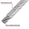 Cable Acero Recubierto Pvc 1/4 7x19 Hilos 75 Mt 44224 Fiero