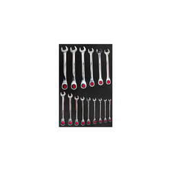 Juego 15 Llaves Comb Matraca Métrico Industrial Ch313 Urrea-h